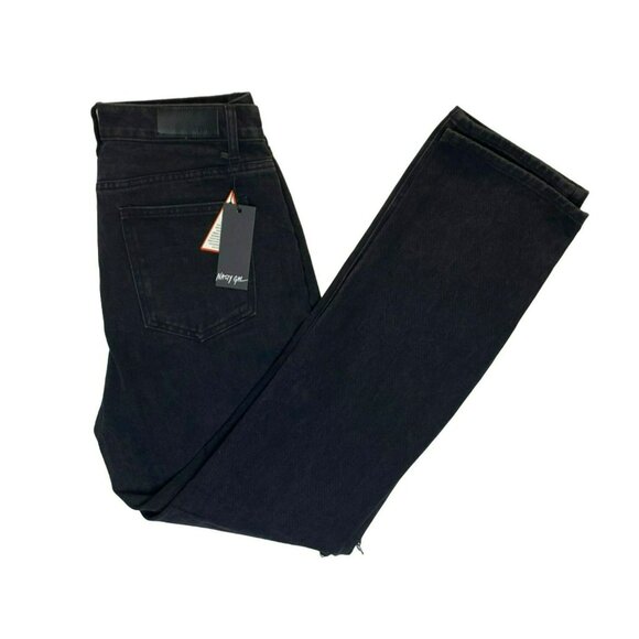 Nasty Gal Jeans NWT! Strike a Pose Distressed High Rise Mom US Size 10 Black - Picture 2 of 12